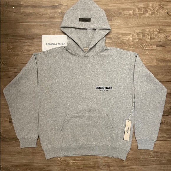 Fear of God Essentials Light Gray Hoodie - Picture 1 of 8